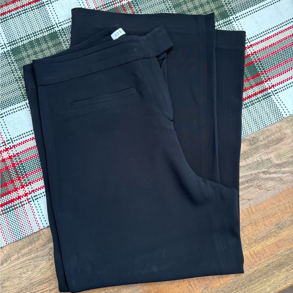 Veronica Beard Women's Black Cropped Wide Leg Pant